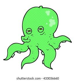 freehand drawn cartoon octopus