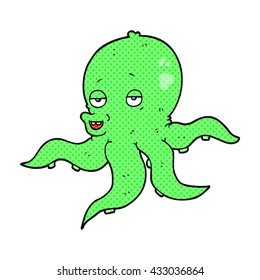 freehand drawn cartoon octopus
