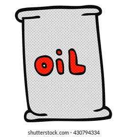 freehand drawn cartoon oil drum