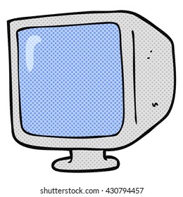 monitor de computadora antiguo dibujado a mano libre