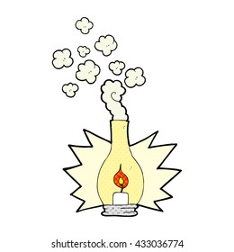 freehand drawn cartoon old glass lantern