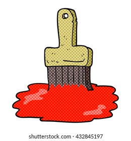freehand drawn cartoon paint brush