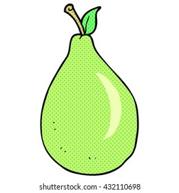 freehand drawn cartoon pear