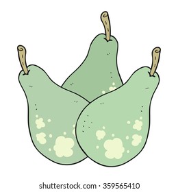 freehand drawn cartoon pears