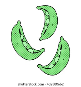 freehand drawn cartoon peas