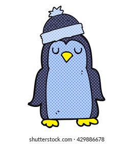 freehand drawn cartoon penguin