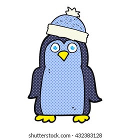 freehand drawn cartoon penguin