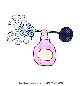 freehand drawn cartoon perfume bottle