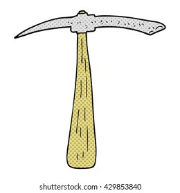 freehand drawn cartoon pick axe