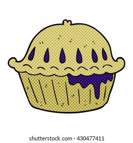 freehand drawn cartoon pie
