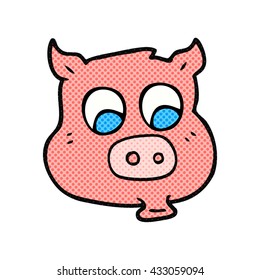 freehand drawn cartoon pig