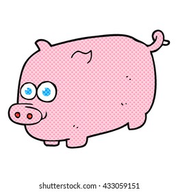 freehand drawn cartoon pig