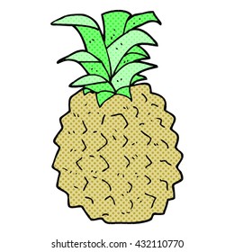 freehand drawn cartoon pineapple