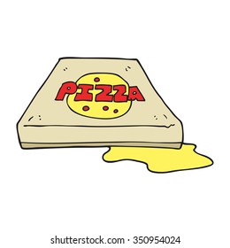 freehand drawn cartoon pizza