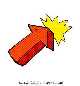 freehand drawn cartoon pointing arrow symbol