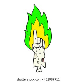 freehand drawn cartoon pointing zombie hand
