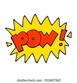 Freehand Drawn Cartoon Pow Symbol Stock Illustration 363423497 