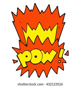 freehand drawn cartoon pow symbol