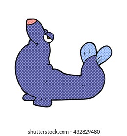 freehand drawn cartoon proud seal