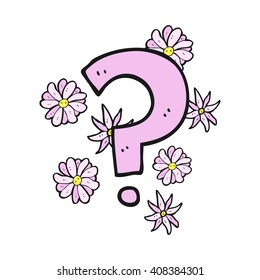 signo de interrogación de caricatura dibujado a mano libre