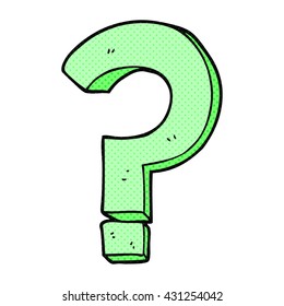 signo de interrogación de caricatura dibujado a mano libre
