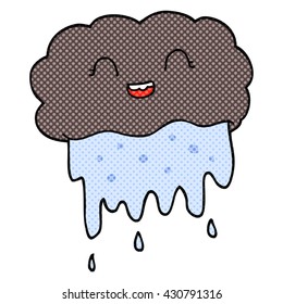 freehand drawn cartoon rain cloud