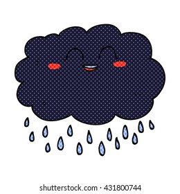 freehand drawn cartoon raincloud