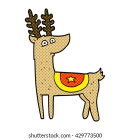 freehand drawn cartoon reindeer