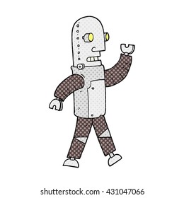 freehand drawn cartoon robot