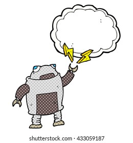 freehand drawn cartoon robot