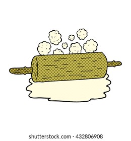 freehand drawn cartoon rolling pin