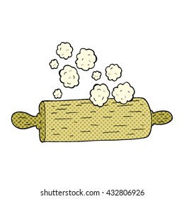 freehand drawn cartoon rolling pin