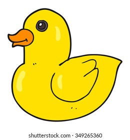 freehand drawn cartoon rubber duck