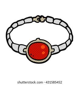 brazalete de rubí dibujado a mano libre