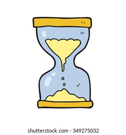 freehand drawn cartoon sand timer hourglass