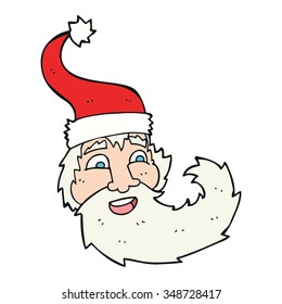 freehand drawn cartoon santa claus laughing