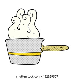 freehand drawn cartoon saucepan cooking