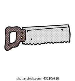 freehand drawn cartoon saw