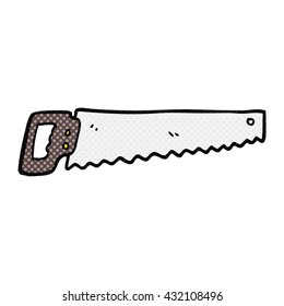 freehand drawn cartoon saw