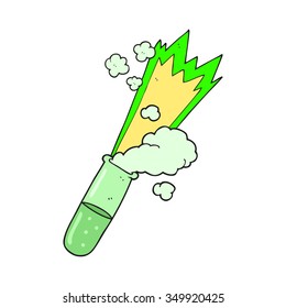 freehand drawn cartoon science test tube