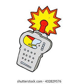 freehand drawn cartoon scientific device