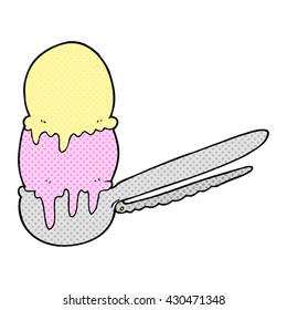 colheres de desenho à mão livre de sorvete