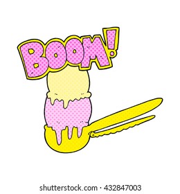 freehand drawn cartoon scoop of ice cream