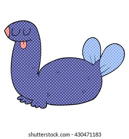 freehand drawn cartoon seal