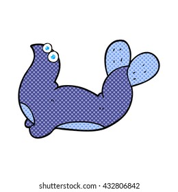 freehand drawn cartoon seal