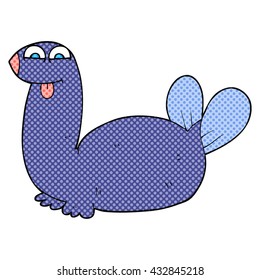 freehand drawn cartoon seal