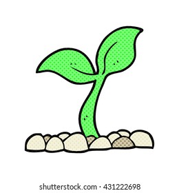 freehand drawn cartoon seedling