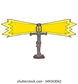 freehand drawn cartoon shining street lamp