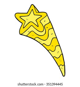 freehand drawn cartoon shooting star