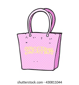 freehand drawn cartoon shopping bag